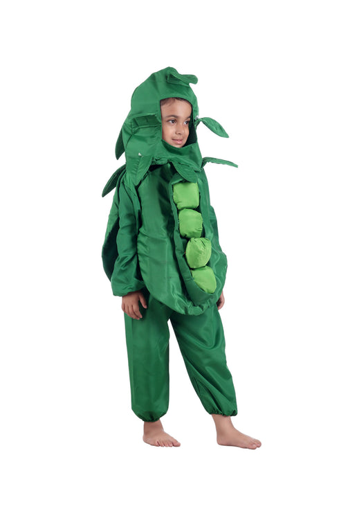 BookMyCostume Green Peas Hari Matar Vegetable Kids Fancy Dress Competition Costume